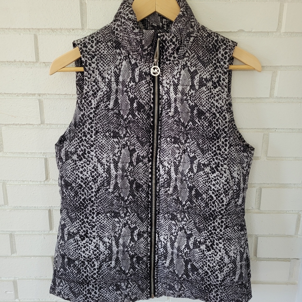 Michael Kors Snakeskin Puffer Vest XS